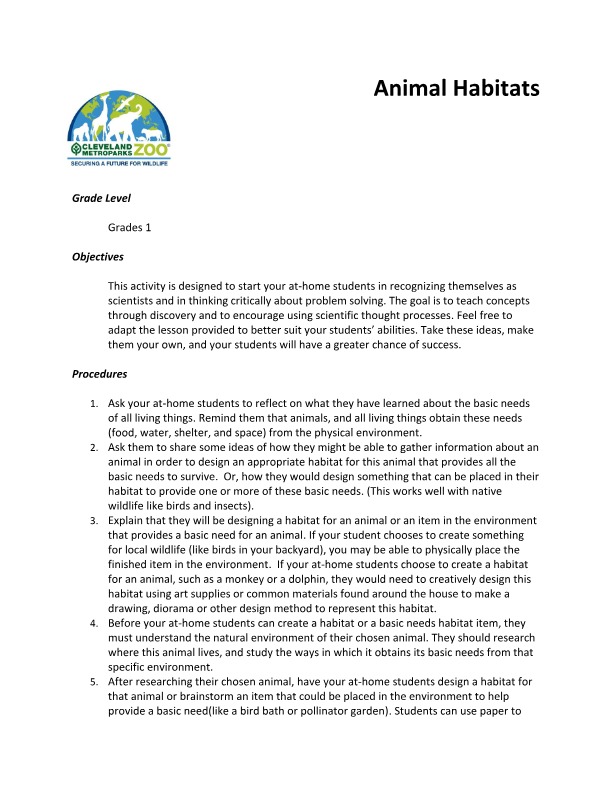 Animal Habitats thumbnail
