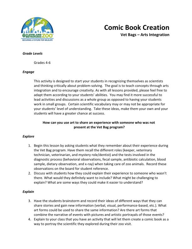 Comic Book Creation Arts Integration thumbnail