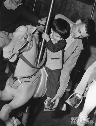 1953 - Children and Visitors on Merry-Go-Round