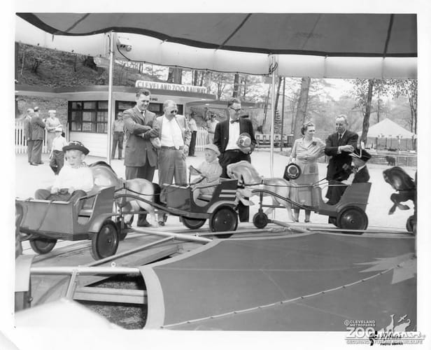 1953 - Children and Visitors on Merry-Go-Round (2)