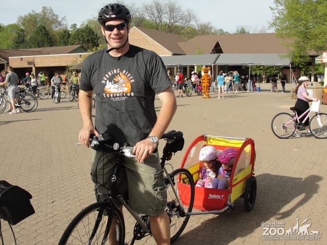 Zoo Visitor with Children at Wild Ride at the Zoo