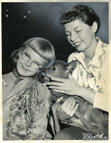 1958 - Visitors at the Petting Zoo (2)