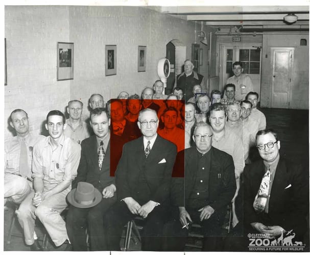 1950's - Harrold T. Clark, Zoo Keepers and Maintenance Staff