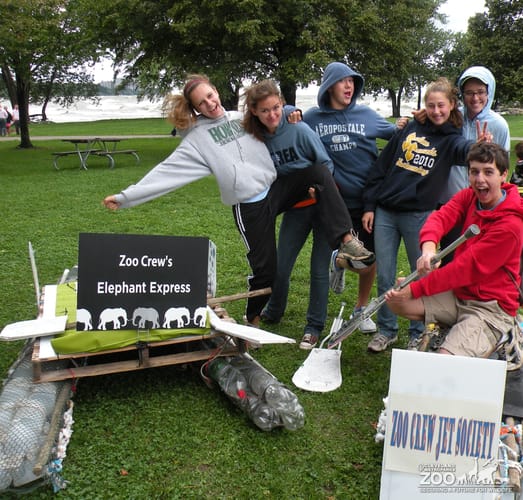 Zoo Crew Members During Boat Float