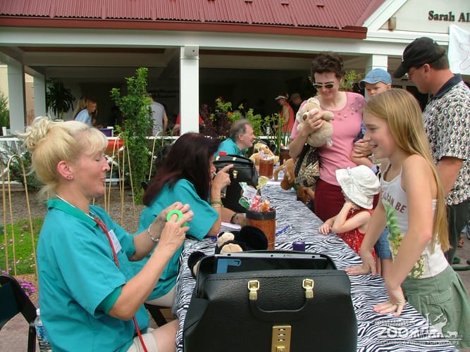 Guests Visiting the Zoo on Teddy Bear Day