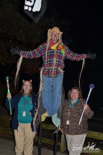 Boo at the Zoo Scarecrow and Volulnteers