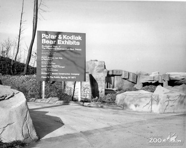 1970's - Polar Bear Construction Sign